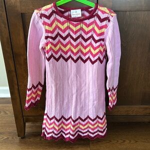Hanna Andersson Flame Stitch Sweater dress size 110 cm